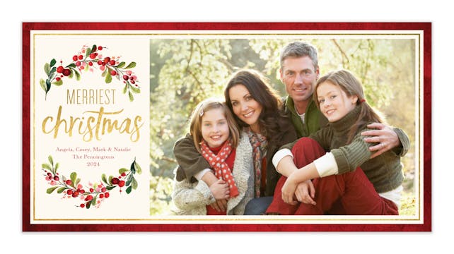 Gorgeous Garland Print & Apply Holiday Photo Card