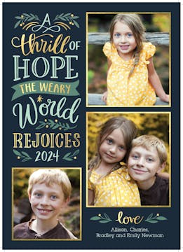 A Thrill of Hope Holiday Photo Card