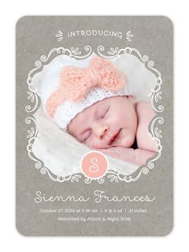 Icing On Top Photo Birth Announcement