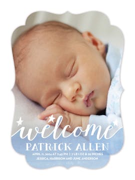 Loving Welcome Photo Birth Announcement