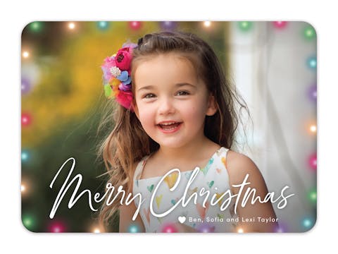 Christmas In Lights Holiday Photo Card