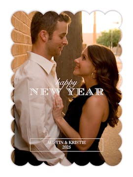 Simple New Year Flat Photo Card