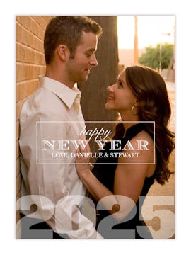 Bold New Year Flat Photo Card