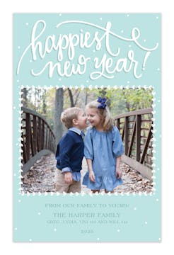 Happiest New Year Holiday Photo Card