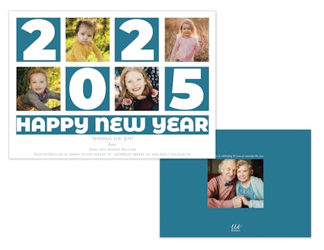 New Year Collage Holiday Photo Card