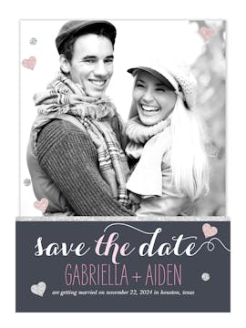Sparkle Photo Save The Date Card Photo Save The Date Card