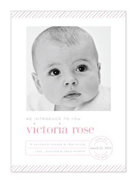 Stamped With Love Photo Birth Announcement