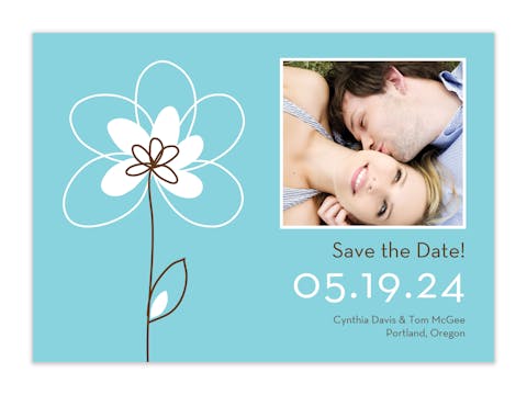 Simple Bloom Photo Save The Date