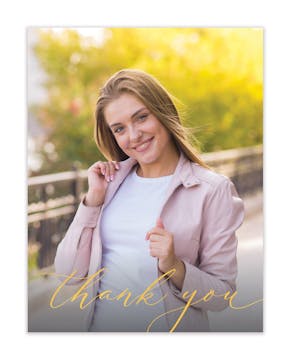 Foil Pressed Photo Thank You Note