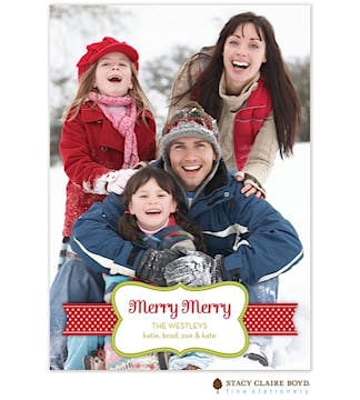 Merry Ribbon Flat Photo Card