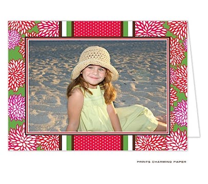 Holiday Floral Print & Apply Folded Photo Card