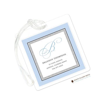 Softly Stated - Blue Luggage Tag