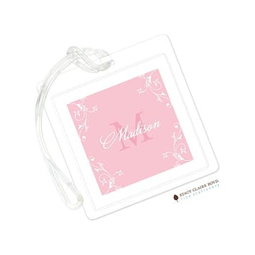Lovely - Pink Luggage Tag