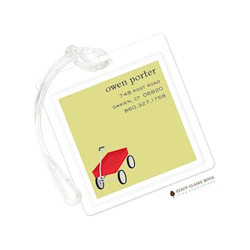 Little Red Wagon Luggage Tag