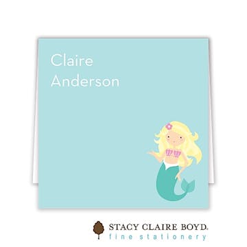 Mermaid Folded Calling Card 