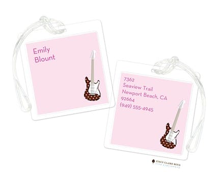 Lets Rock Pink Luggage Tag