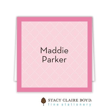 Waffle Cone Pink Folded Calling Card 
