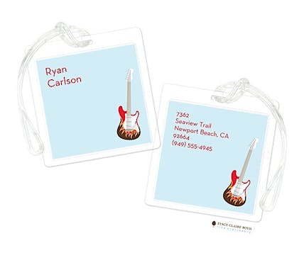 Lets Rock Blue Luggage Tag