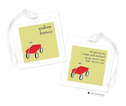 Red Wagon Party Luggage Tag