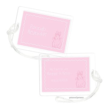 Bunny Love Pink Luggage Tag