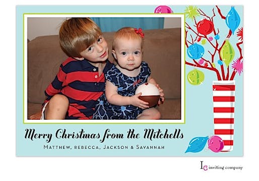Funky Branches Holiday Flat Photo Card