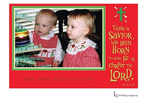 Today A Savior Holiday Flat Photo Card