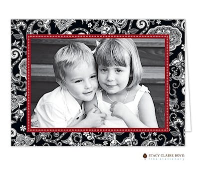 Winter Vine - Black Print & Apply Folded Photo Card