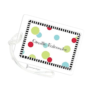 Cool Dots White ID Tag