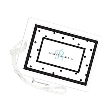 Little Dots Black & White ID Tag