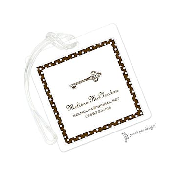 Dotted Edge Chocolate ID Tag