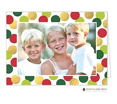 Christmas Confetti Holiday Folded Photo Card