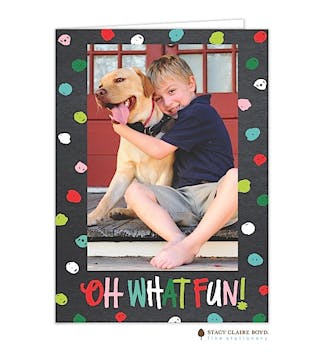 What Fun Holiday Folded Photo Card