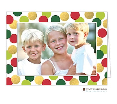 Christmas Confetti Print & Apply Holiday Folded Photo Card