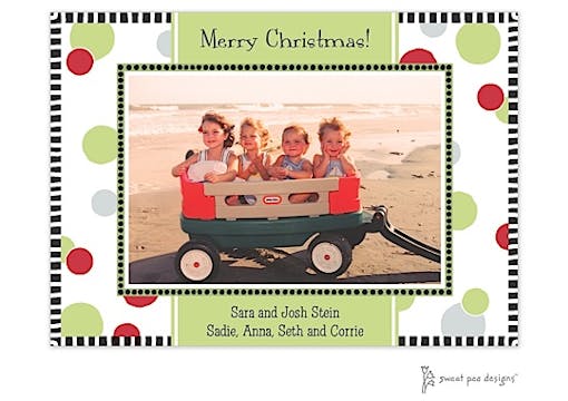 Christmas Cool Dots Christmas Flat Photo Card