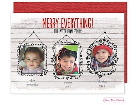 Merry Everything Portraits Flat Photo Card