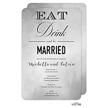 Eat Drink and be Married Rehearsal dinner party invitations