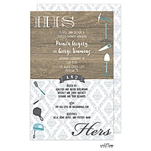 His and Hers bridal shower invitations chalkboard
