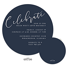 Anniversary Invitation: Celebrate Round Invitation