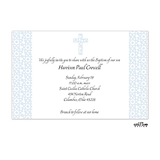 : Elegant Blue Cross Invitation