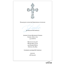 : Elegant Framed Cross Invitation