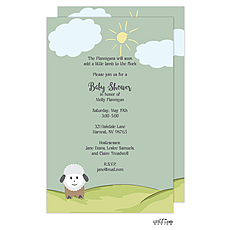 : Little Lamb Baby Shower Invitation