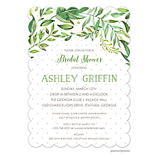Bridal shower invitation: Greenery Invitation
