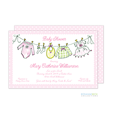 : Little Clothes Invitation - Pink
