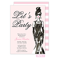 : Glamorous Party Girl Invitation