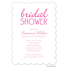 Bridal shower invitation: White Invitation