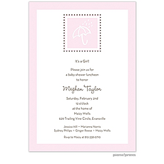: Shower of Blessings Baby Pink Invitation