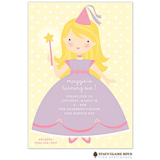 : Pretty Princess Blonde Party Invitation