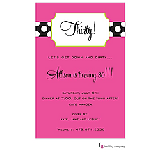 : Bookplate Pink Invitation