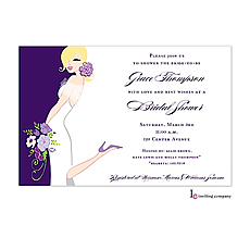 Bridal shower invitation: Plum Bride Invitation