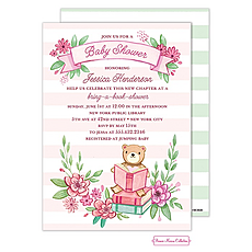 : Book Baby Shower (Pink) Invitation